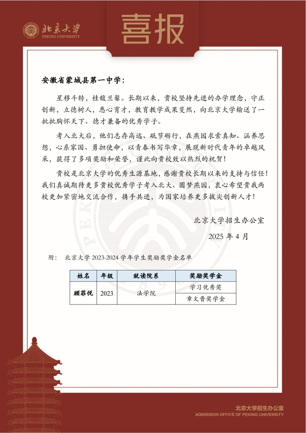 北大喜报